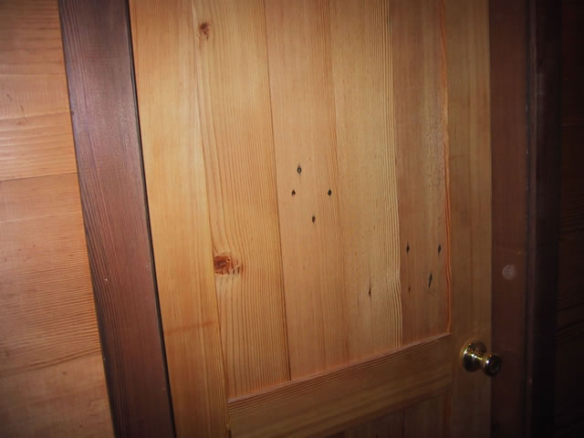 Reclaimed Wood Doug Fir with Redwood Trim Door