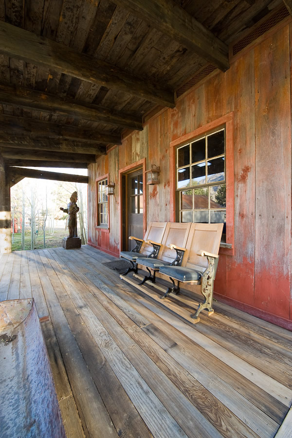 Wyoming Ranch Built With Reclaimed Wood Recycled Lumber Detail Image 4 - Reclaimed Wood Used in Commercial Construction