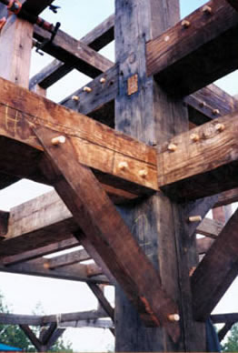 Old Patina Reclaimed used in Timber Frame Construction