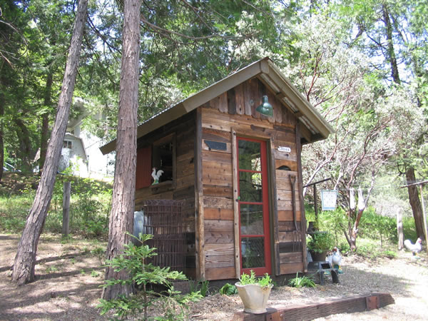 Candace's Garden Shed Made From Reclaimed Boards