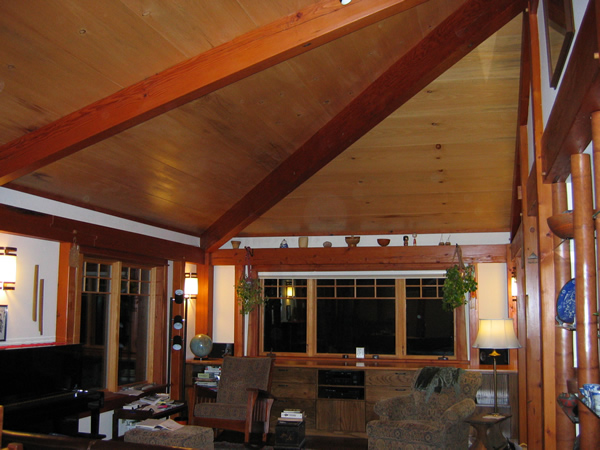 Ceiling Rafters of Reclaimed Wood