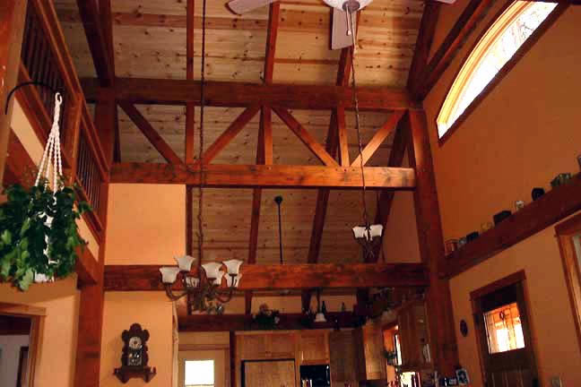 Reclaimed Wood Beam Ceiling