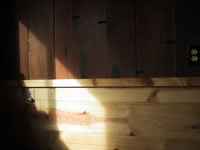 T&G V-Groove Pine Paneling with Redwood Above