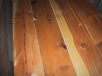 Rustic Jeffrey Pine with Filled Seams