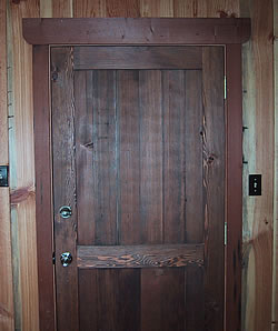 Doug Fir Recycled Wood Door with Dark Stain