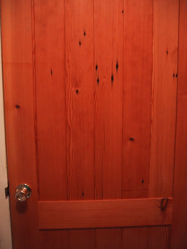 Reclaimed Wood Douglas Fir with Cherry Stain Door