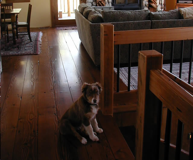 Mid Grade Reclaimed Wood Flooring Douglas Fir Finished Product